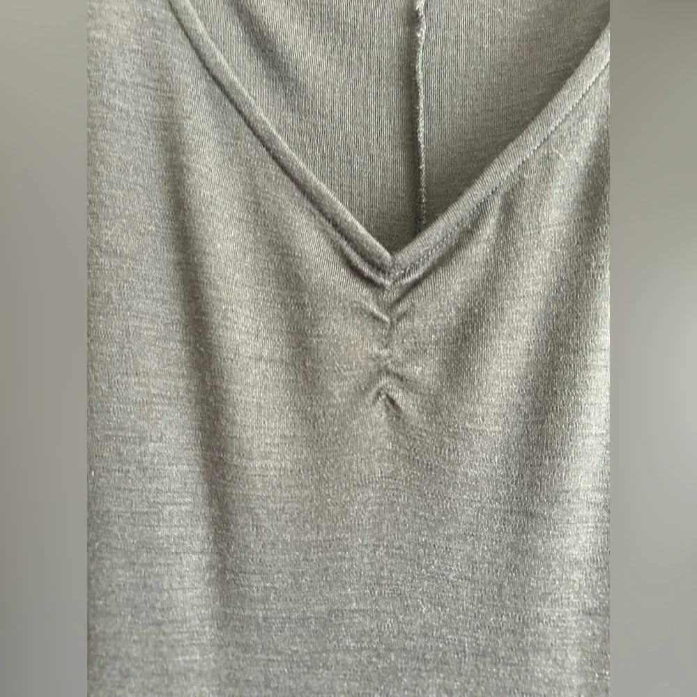 EILEEN FISHER Lightweight Italian Wool A-Line Sleeveless Dress in Forrest Sz XL - Picture 3 of 4